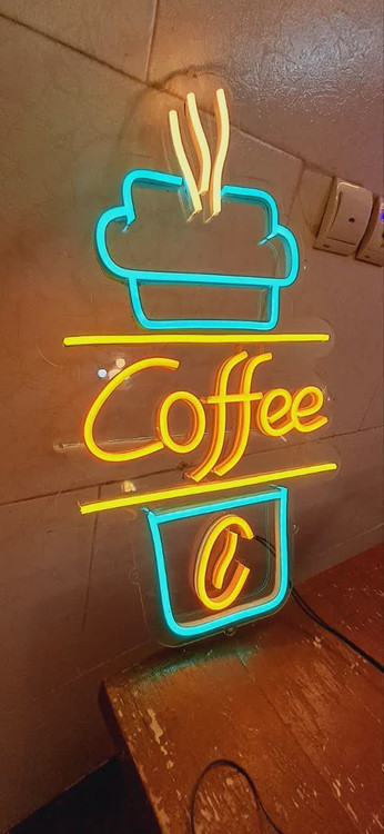 تابلو ال ای دی نئون قهوه کافه کافی شاپ نئون تابلو قهوه