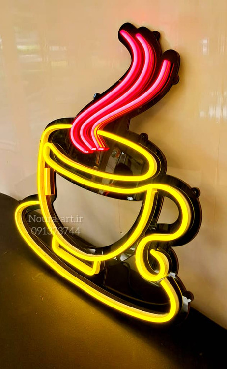 تابلو قهوه کافه کافی شاپ نئون تابلو قهوهتابلو قهوه تابلو نئون قهوه کافه کافی شاپ فنجان لایت باکس اروپایی تابلو ال ای دی اقساطی