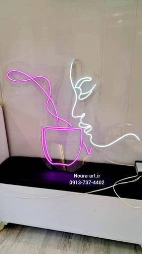 تابلو قهوه تابلو نئون قهوه کافه کافی شاپ فنجان لایت باکس اروپایی تابلو ال ای دی اقساطی