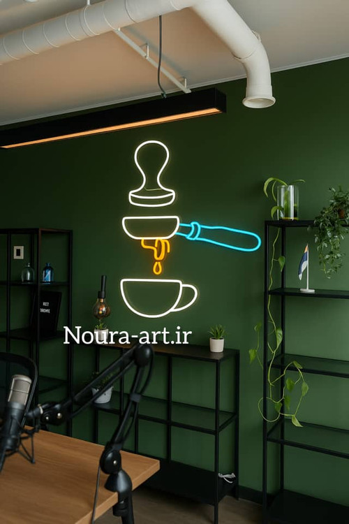 تابلو قهوه تابلو نئون قهوه کافه کافی شاپ فنجان لایت باکس اروپایی تابلو ال ای دی اقساطی