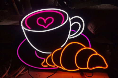 تابلو قهوه تابلو نئون قهوه کافه کافی شاپ فنجان لایت باکس اروپایی تابلو ال ای دی اقساطی