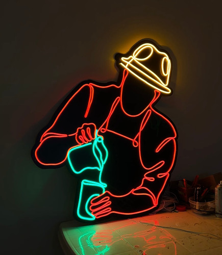 تابلو قهوه تابلو نئون قهوه کافه کافی شاپ فنجان لایت باکس اروپایی تابلو ال ای دی اقساطی